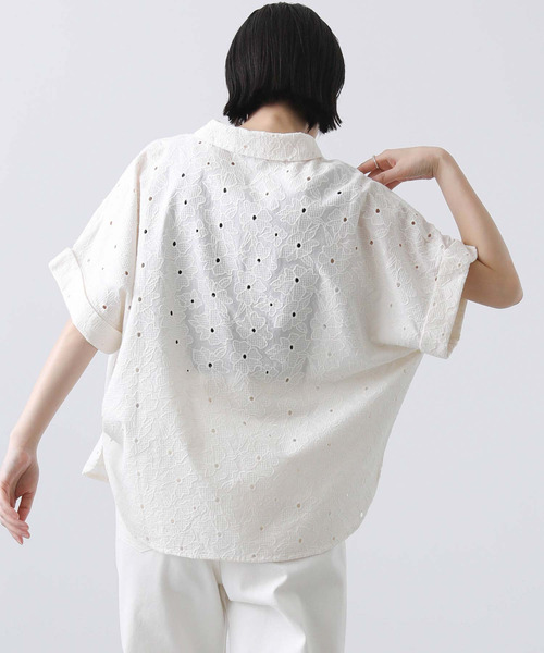 numph(ニンフ)の「Numph刺繍レースブラウス(シャツ/ブラウス・レディース・イエロー/オフホワイト・FREE)」の9枚目の写真