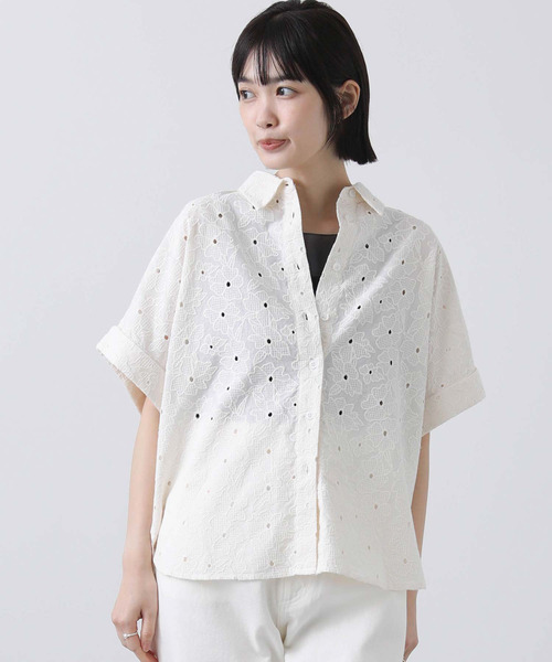 numph(ニンフ)の「Numph刺繍レースブラウス(シャツ/ブラウス・レディース・イエロー/オフホワイト・FREE)」の10枚目の写真