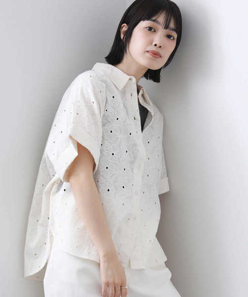 numph(ニンフ)の「Numph刺繍レースブラウス(シャツ/ブラウス・レディース・イエロー/オフホワイト・FREE)」の11枚目の写真