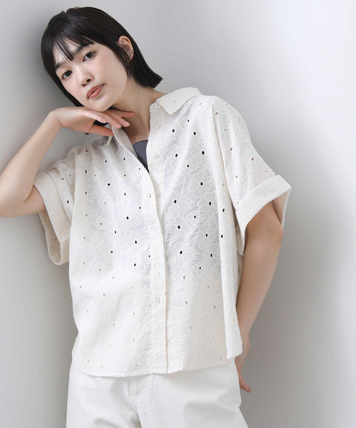 numph(ニンフ)の「Numph刺繍レースブラウス(シャツ/ブラウス・レディース・イエロー/オフホワイト・FREE)」の12枚目の写真