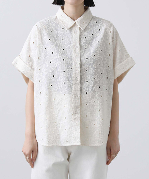 numph(ニンフ)の「Numph刺繍レースブラウス(シャツ/ブラウス・レディース・イエロー/オフホワイト・FREE)」の22枚目の写真