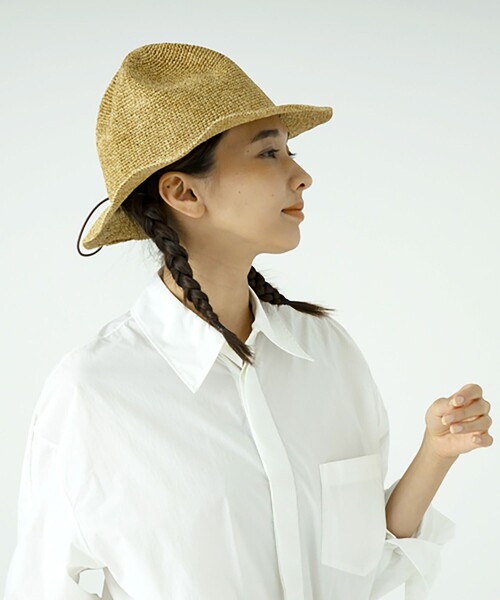 FREAK'S STORE(フリークスストア)の「PAPER CROCHE MT.HAT / ペーパークロシェマウンテンハット(ハット・メンズ・チャコールグレー/ホワイト・ONE SIZE)」の7枚目の写真