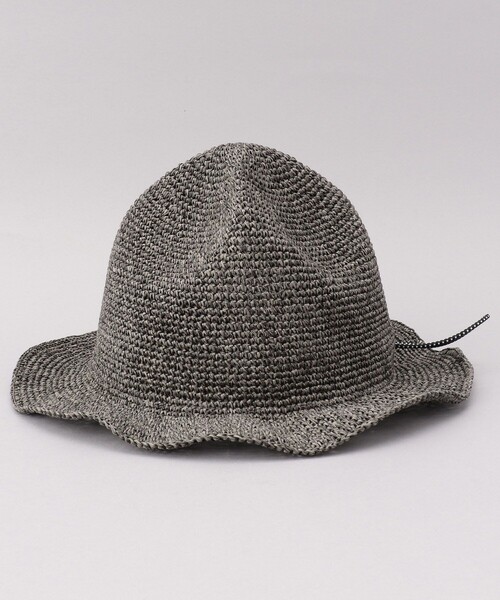 FREAK'S STORE(フリークスストア)の「PAPER CROCHE MT.HAT / ペーパークロシェマウンテンハット(ハット・メンズ・チャコールグレー/ホワイト・ONE SIZE)」の3枚目の写真