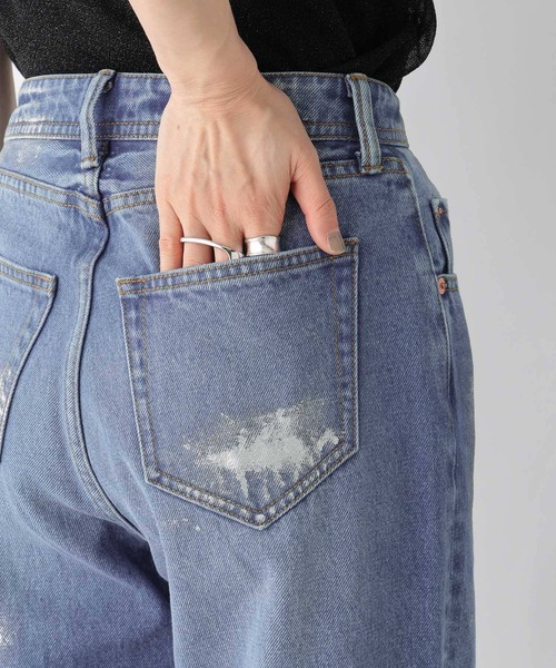 RAGEBLUE（レイジブルー）の「ラインストーン/箔プリント デザインデニムパンツ（デニムパンツ・レディース・ブルー系3/ブルー系2・FREE）」の15枚目の写真