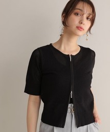 メッシュジップカーディガン123560