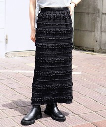 tiptop | [WEB限定Sサイズあり]ダブルジップふくれジャガード前後2wayナロースカート(スカート)
