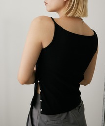 MIEL CRISHUNANT | カップ付きサイドボタンノースリーブトップス(キャミソール)