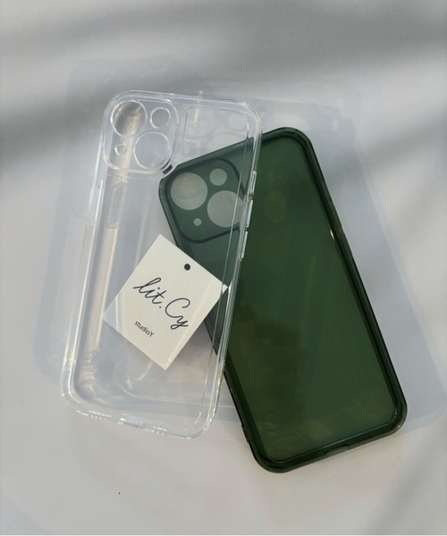 lit.Cy（リットシー）の「シンプルクリアスマホケース　iPhoneケース（スマホケース/カバー・レディース・ブラック/クリア/ブラウン/グリーン・iPhone 13/iPhone 13 Pro/iPhone 14/iPhone 14 Pro/iPhone 15/iPhone 15 Pro）」の3枚目の写真