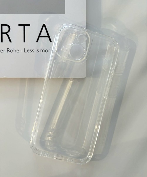 lit.Cy（リットシー）の「シンプルクリアスマホケース　iPhoneケース（スマホケース/カバー・レディース・ブラック/クリア/ブラウン/グリーン・iPhone 13/iPhone 13 Pro/iPhone 14/iPhone 14 Pro/iPhone 15/iPhone 15 Pro）」の4枚目の写真