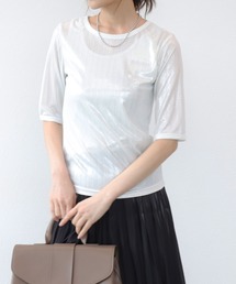 TITE IN THE STORE | ラメリブ５分袖Tシャツ(Tシャツ/カットソー)