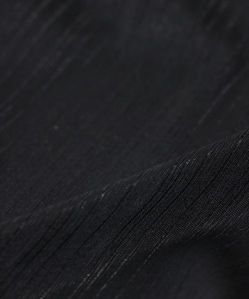 TITE IN THE STORE（ティテ　インザ　ストア）の「ラメリブ５分袖Tシャツ（Tシャツ/カットソー・レディース・ブラック/オフホワイト・38）」の20枚目の写真