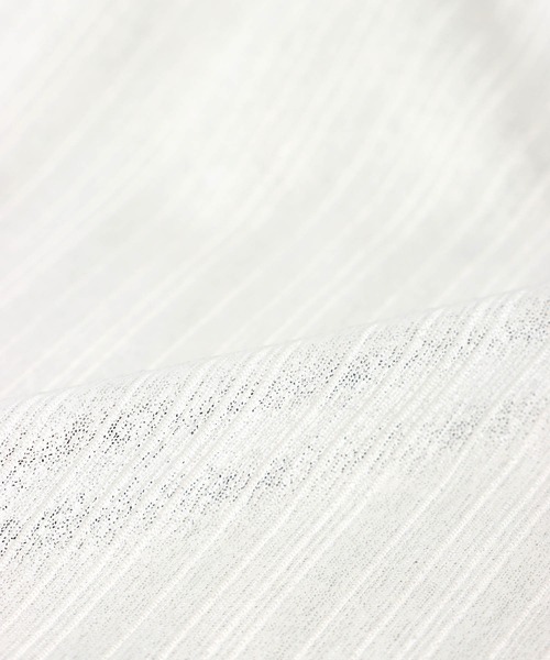 TITE IN THE STORE（ティテ　インザ　ストア）の「ラメリブ５分袖Tシャツ（Tシャツ/カットソー・レディース・ブラック/オフホワイト・38）」の18枚目の写真