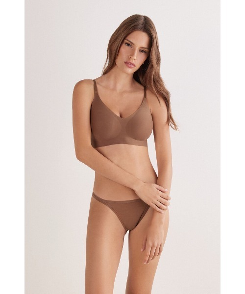 マイクロファイバー Eri ブラトップ【ノンワイヤー・ホックなし・脇高