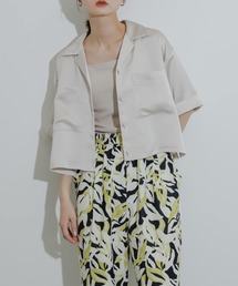 SENSE OF PLACE by URBAN RESEARCH | サテンオープンカラークロップドシャツ(シャツ/ブラウス)