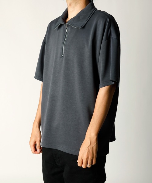 INASTUDIOS ZOO（イーナストゥディオスズー）の「「INASTUDIOS SELECT」ダンボールニット ハーフジップ Tシャツ（Tシャツ/カットソー・メンズ・ホワイト/ブラック/チャコールグレー・MEDIUM/LARGE/X-LARGE）」の13枚目の写真