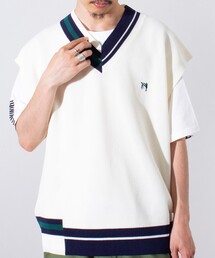 GLOSTER（グロスター）の「【Tシャツ＋ベストの2点セット】BOY ASTLAD CRAZY レイヤードベスト（ベスト・メンズ）」