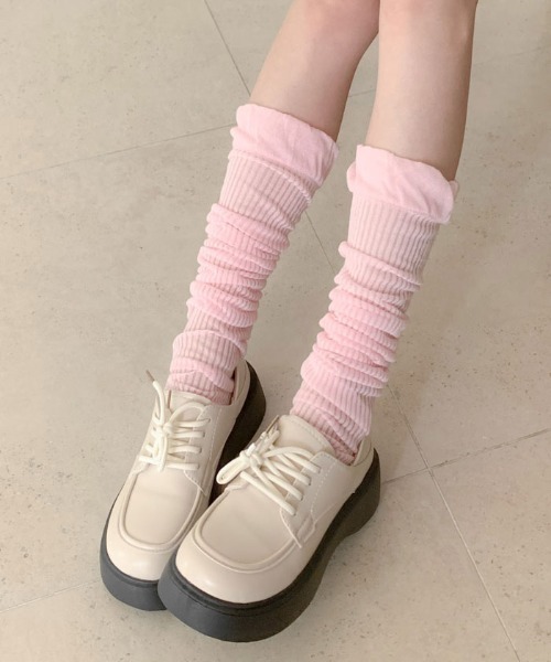 VIVID LADY（ビビッドレディー）の「シアーレグウォーマー ソックス バレエコア 全4色（ソックス/靴下・レディース・ホワイト/ピンク/ブラック/グレー・FREE）」の4枚目の写真