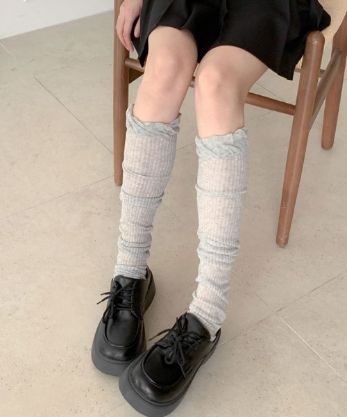 VIVID LADY（ビビッドレディー）の「シアーレグウォーマー ソックス バレエコア 全4色（ソックス/靴下・レディース・ホワイト/ピンク/ブラック/グレー・FREE）」の20枚目の写真