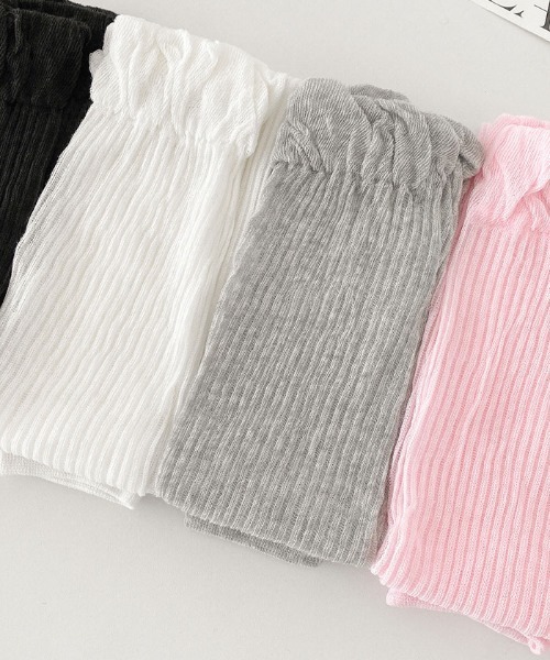 VIVID LADY（ビビッドレディー）の「シアーレグウォーマー ソックス バレエコア 全4色（ソックス/靴下・レディース・ホワイト/ピンク/ブラック/グレー・FREE）」の12枚目の写真