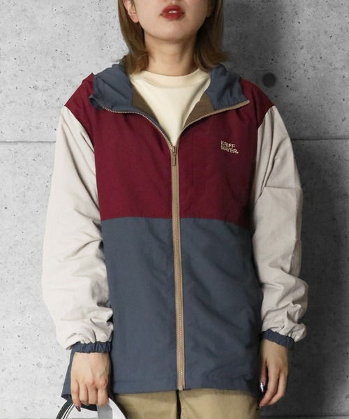 KRIFF MAYER Lady's Collection(クリフメイヤーレディースコレクション)の「アクティブフードJK(マウンテンパーカー・レディース・カラフル/ベージュ/ネイビー/その他5/その他6/ブルーグリーン・MEDIUM/LARGE)」の5枚目の写真