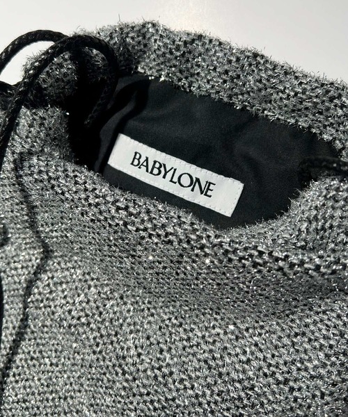BABYLONE（バビロン）の「グリッターポーチ（ショルダーバッグ・レディース・シルバー・フリー）」の8枚目の写真