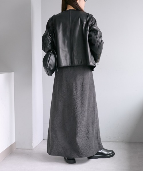 PUAL CE CIN ノーカラージャケット 黒 ツイードノーカラージャケット | PUAL CE CIN(ピュアルセシン