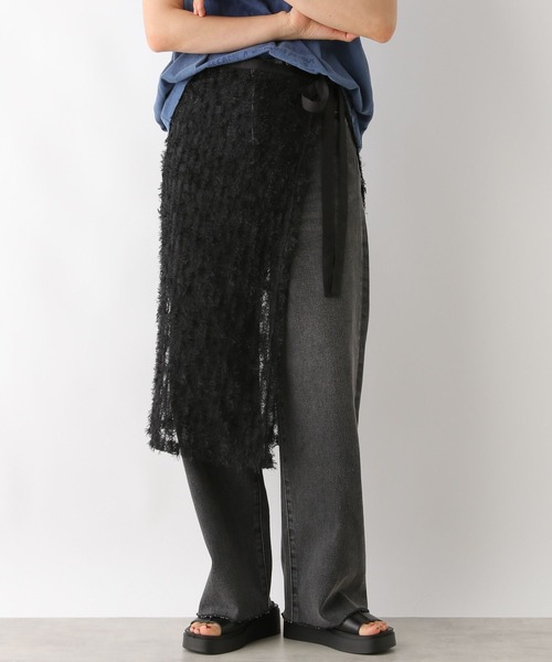 LEPSIM（レプシィム）の「フェザーラップスカート　127625（スカート・レディース・オフホワイト/ブラック・FREE）」の19枚目の写真