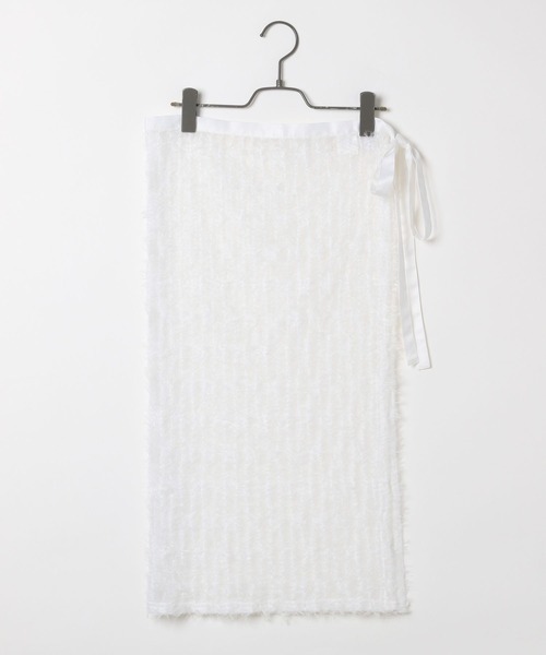 LEPSIM（レプシィム）の「フェザーラップスカート　127625（スカート・レディース・オフホワイト/ブラック・FREE）」の20枚目の写真