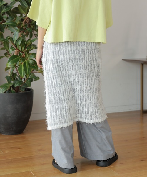 LEPSIM（レプシィム）の「フェザーラップスカート　127625（スカート・レディース・オフホワイト/ブラック・FREE）」の3枚目の写真