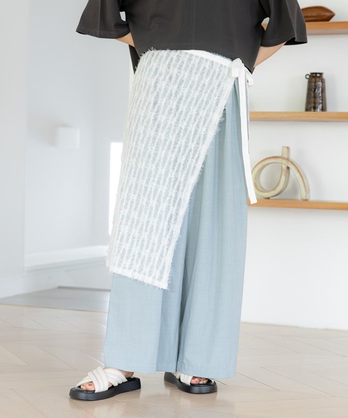 LEPSIM（レプシィム）の「フェザーラップスカート　127625（スカート・レディース・オフホワイト/ブラック・FREE）」の16枚目の写真