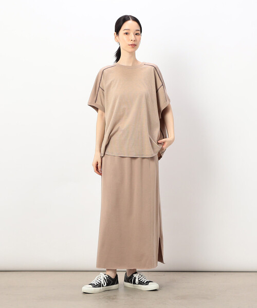 ONIGIRI（オニギリ）の「【 速乾 】裏毛ナロースカート/セットアップ対応（スカート・レディース・ブラウン/ベージュ/ネイビー・FREE）」の13枚目の写真