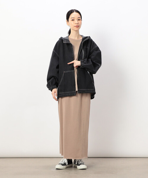 ONIGIRI（オニギリ）の「【 速乾 】裏毛ナロースカート/セットアップ対応（スカート・レディース・ブラウン/ベージュ/ネイビー・FREE）」の14枚目の写真