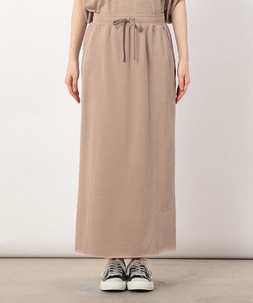 ONIGIRI（オニギリ）の「【 速乾 】裏毛ナロースカート/セットアップ対応（スカート・レディース・ブラウン/ベージュ/ネイビー・FREE）」の16枚目の写真