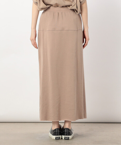 ONIGIRI（オニギリ）の「【 速乾 】裏毛ナロースカート/セットアップ対応（スカート・レディース・ブラウン/ベージュ/ネイビー・FREE）」の18枚目の写真