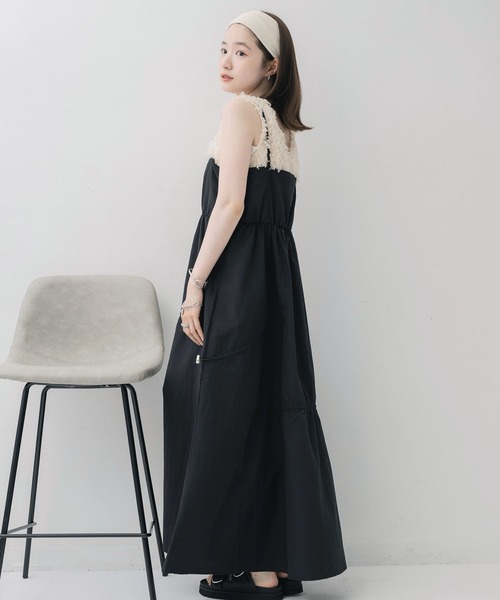 RETRO GIRL（レトロガール）の「2wayナイロンキャミOP（ワンピース・レディース・ナチュラル/ブラック/グリーン・FREE）」の12枚目の写真