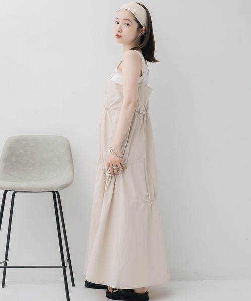 RETRO GIRL（レトロガール）の「2wayナイロンキャミOP（ワンピース・レディース・ナチュラル/ブラック/グリーン・FREE）」の6枚目の写真