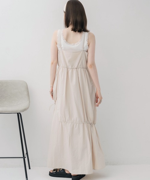 RETRO GIRL（レトロガール）の「2wayナイロンキャミOP（ワンピース・レディース・ナチュラル/ブラック/グリーン・FREE）」の7枚目の写真