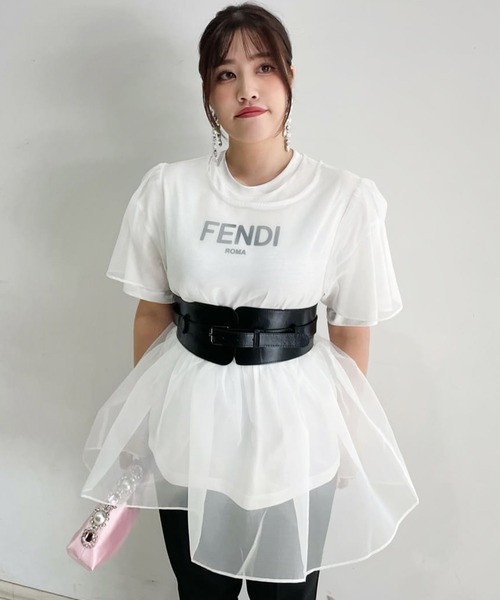 Narcissus（ナルシス）の「シアーペプラムパフトップス　（その他トップス・レディース・ホワイト/ブラック・FREE）」の22枚目の写真