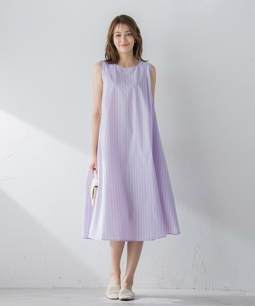 ketty(ケティ)の「TCブライトノースリーブテントワンピース≪手洗い可能≫(ワンピース・レディース・ブルー系その他/パープル系その他/グリーン系その他・M)」の22枚目の写真