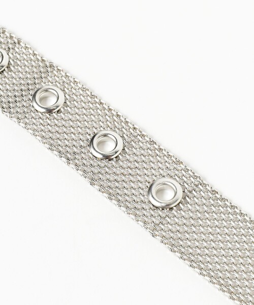 Ray BEAMS（レイビームス）の「メタル メッシュ ベルト（ベルト・レディース・シルバー・ONE SIZE）」の4枚目の写真