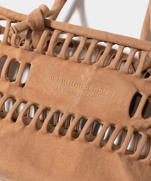 beautiful people（ビューティフルピープル）の「konbu knit shopping busket bag S（トートバッグ・レディース・アイボリー/ブラック/ベージュ・FREE）」の6枚目の写真