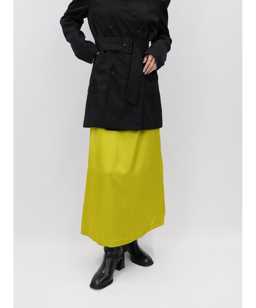 【ZOZO限定】ストリング サテン ロング スカート Iライン シルエット(スカート)|Uenui(ウニュイ) 【ZOZO限定】ストリング サテン ロング スカート Iライン シルエット(スカート)|Uenui(ウニュイ)