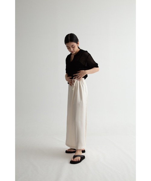 【ZOZO限定】ストリング サテン ロング スカート Iライン シルエット(スカート)|Uenui(ウニュイ) 【ZOZO限定】ストリング サテン ロング スカート Iライン シルエット(スカート)|Uenui(ウニュイ)