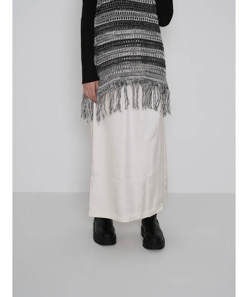 【ZOZO限定】ストリング サテン ロング スカート Iライン シルエット(スカート)|Uenui(ウニュイ) 【ZOZO限定】ストリング サテン ロング スカート Iライン シルエット(スカート)|Uenui(ウニュイ)