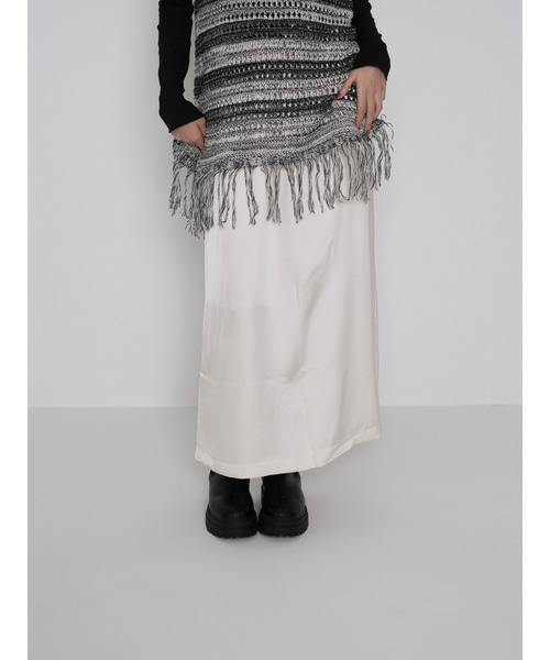 【ZOZO限定】ストリング サテン ロング スカート Iライン シルエット(スカート)|Uenui(ウニュイ) 【ZOZO限定】ストリング サテン ロング スカート Iライン シルエット(スカート)|Uenui(ウニュイ)