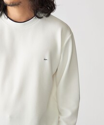 【WEB限定】SHIPS: マイクロ SHIPSロゴ フクレジャカード フェイクレイヤード Tシャツ