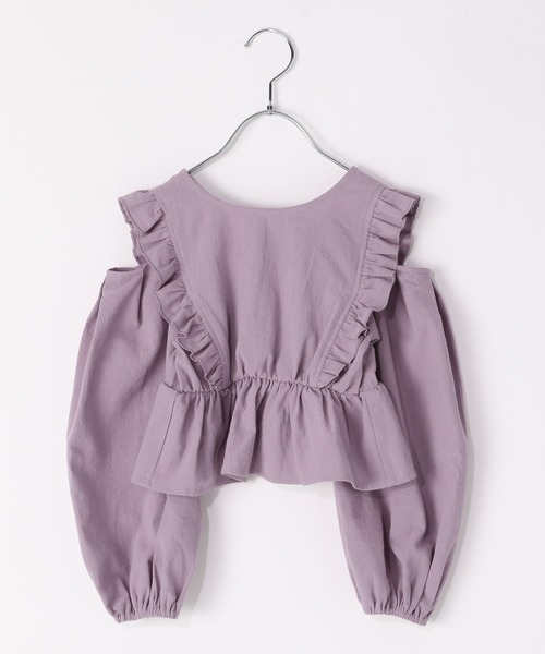 10C REPIPI（ジューシーレピピ）の「【10C REPIPI】ペプラム2WAYブラウス（シャツ/ブラウス・キッズ・ブラック/パープル・110cm/130cm/120cm）」の11枚目の写真