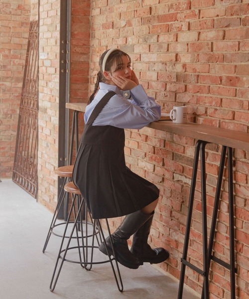 GLOBAL WORK（グローバルワーク）の「ネクタイ付きクロップドシャツ/AND YUA ANY/132131（シャツ/ブラウス・キッズ・ブルー/ストライプ・FREE）」の21枚目の写真