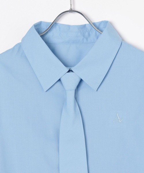 GLOBAL WORK（グローバルワーク）の「ネクタイ付きクロップドシャツ/AND YUA ANY/132131（シャツ/ブラウス・キッズ・ブルー/ストライプ・FREE）」の14枚目の写真