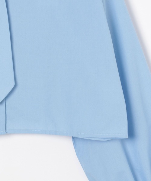 GLOBAL WORK（グローバルワーク）の「ネクタイ付きクロップドシャツ/AND YUA ANY/132131（シャツ/ブラウス・キッズ・ブルー/ストライプ・FREE）」の4枚目の写真